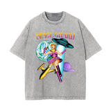 Space Guard Washed Graphic Tee-INNBLAC Fashion Apparel