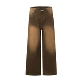 Vintage Brown Straight Leg Jeans-INNBLAC Fashion Apparel