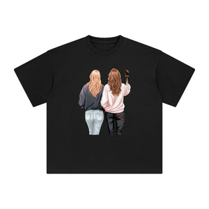 Bestie 1 Black Graphic Tee-INNBLAC Fashion Apparel