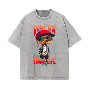 Gangsta Outfits Wash Graphic Tee-INNBLAC Fashion Apparel