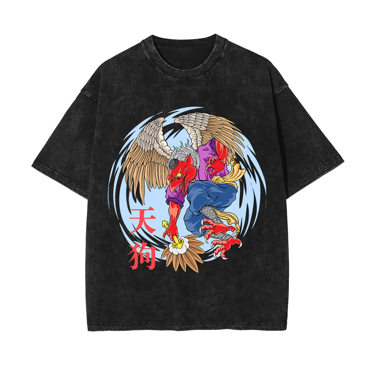 Chinese Characters Japanese Creature Graphic Tee-INNBLAC Fashion Apparel