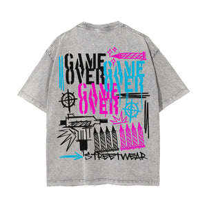 Game Over Graffiti Urban Graphic Tee-INNBLAC Fashion Apparel