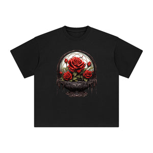 Rose Globe Graphic Tee-INNBLAC Fashion Apparel