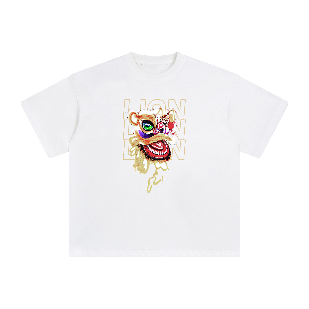 Chinese Lion Dance Graphic Tee-INNBLAC Fashion Apparel