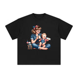 American Mom & Baby Boy Graphic Tee-INNBLAC Fashion Apparel