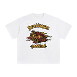 Double Dragons Playing With A Ball Graphic Tee-INNBLAC Fashion Apparel