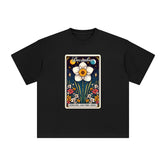 December Narcissus Card Graphic Tee-INNBLAC Fashion Apparel