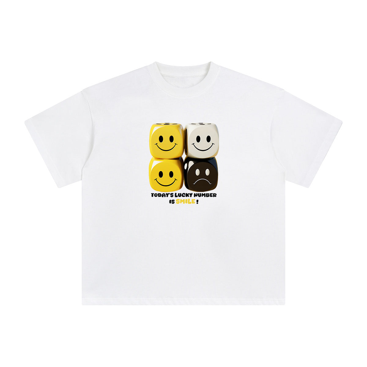 Smiling Dice Graphic Tee-INNBLAC Fashion Apparel