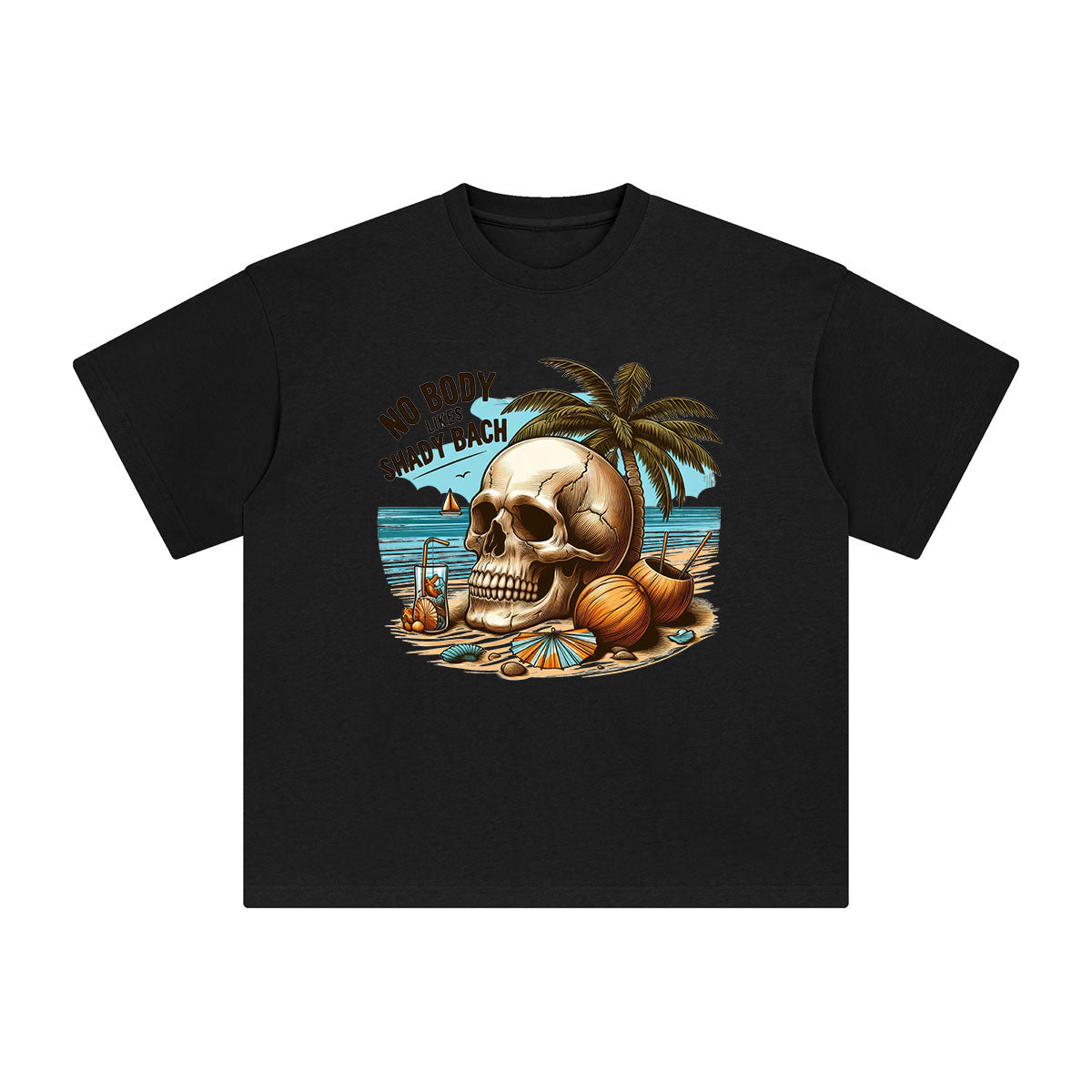 No Body Likes shady Beach Graphic Tee-INNBLAC Fashion Apparel