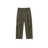 Solid Color Baggy Cargo Pants-INNBLAC Fashion Apparel