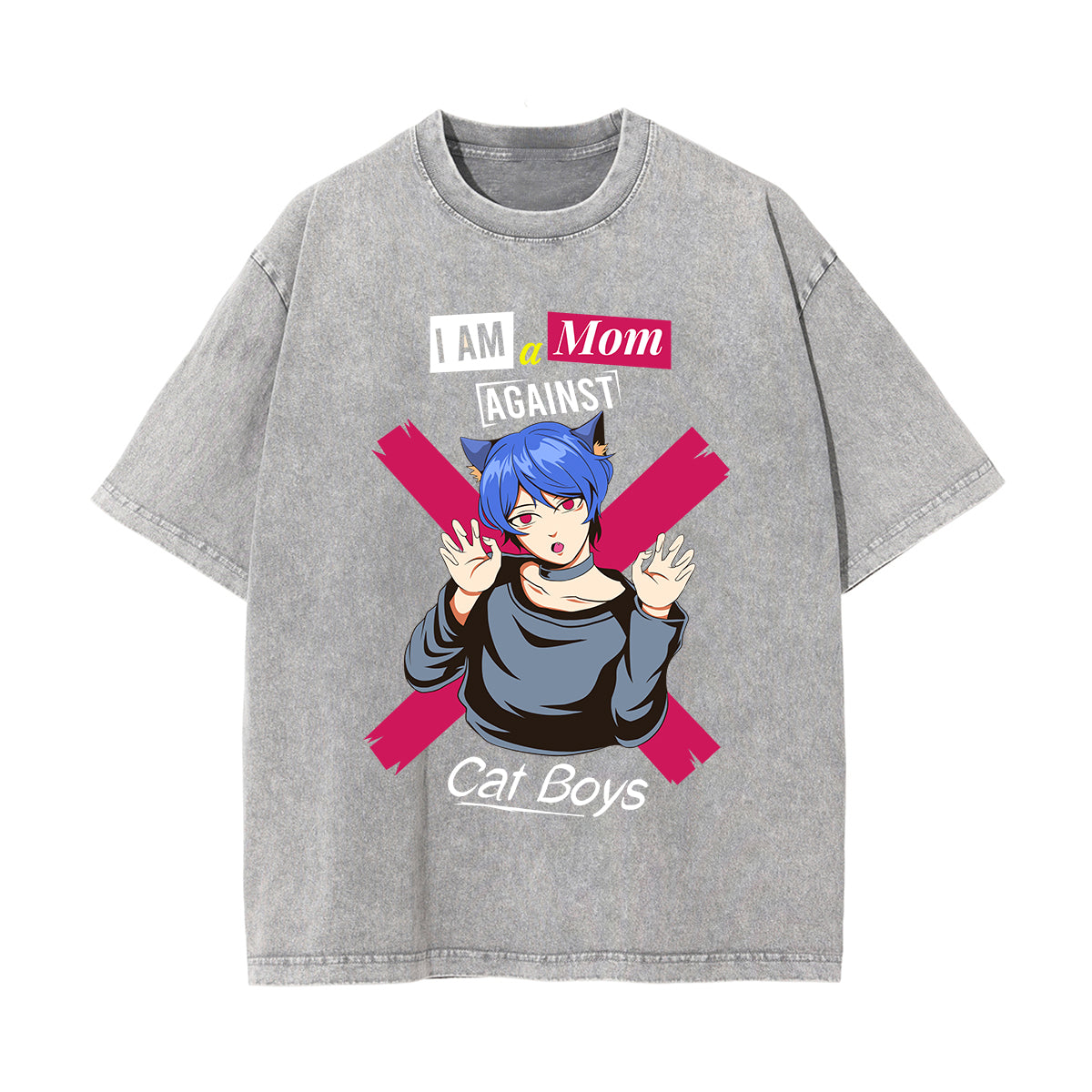 I Am A Mom Graphic Washed Tee-INNBLAC Fashion Apparel