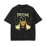 Freak Street Culture Stone Wash Graphic Tee-INNBLAC Fashion Apparel