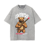 Counterattack Bear Urban Graphic Tee-INNBLAC Fashion Apparel