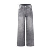 Relaxed Fit Wash Denim Gray Jeans-INNBLAC Fashion Apparel