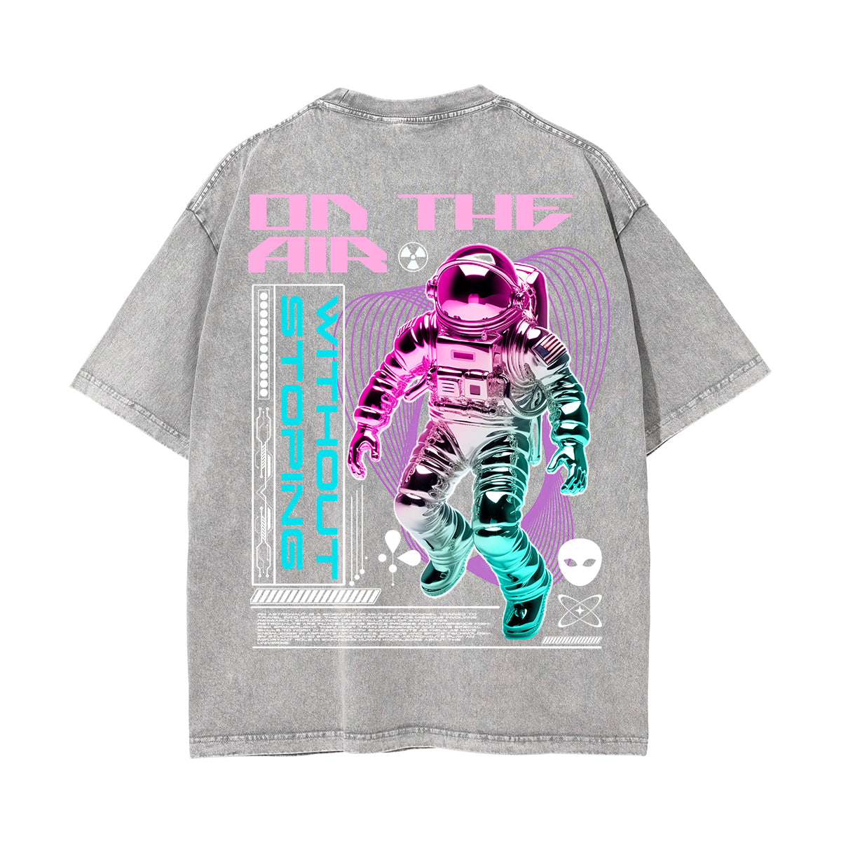 Astronaut Futuristic Streetwear Graphic Tee-INNBLAC Fashion Apparel