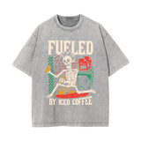 Fueled By Ice Coffee Graphic Tee-INNBLAC Fashion Apparel