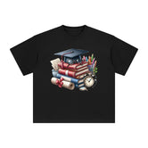 Graduation With Books Graphic Tee-INNBLAC Fashion Apparel