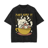 Just Eat lt Graphic Washed Tee-INNBLAC Fashion Apparel