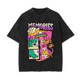 Memories Stone Wash Graphic Tee-INNBLAC Fashion Apparel