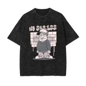 No Stress Street Culture Graphic Tee-INNBLAC Fashion Apparel