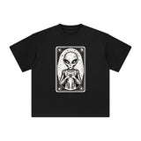 Alien Tarot Card Graphic Tee-INNBLAC Fashion Apparel