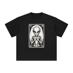 Alien Tarot Card Graphic Tee-INNBLAC Fashion Apparel