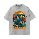 Halloween Graphic Washed Tee-INNBLAC Fashion Apparel