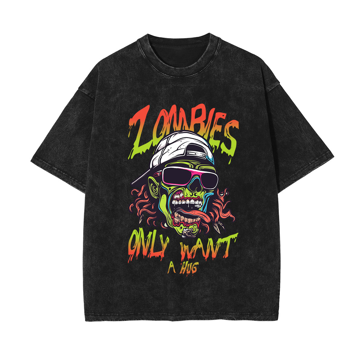 Zombies Only Want A Hug Graphic Tee-INNBLAC Fashion Apparel