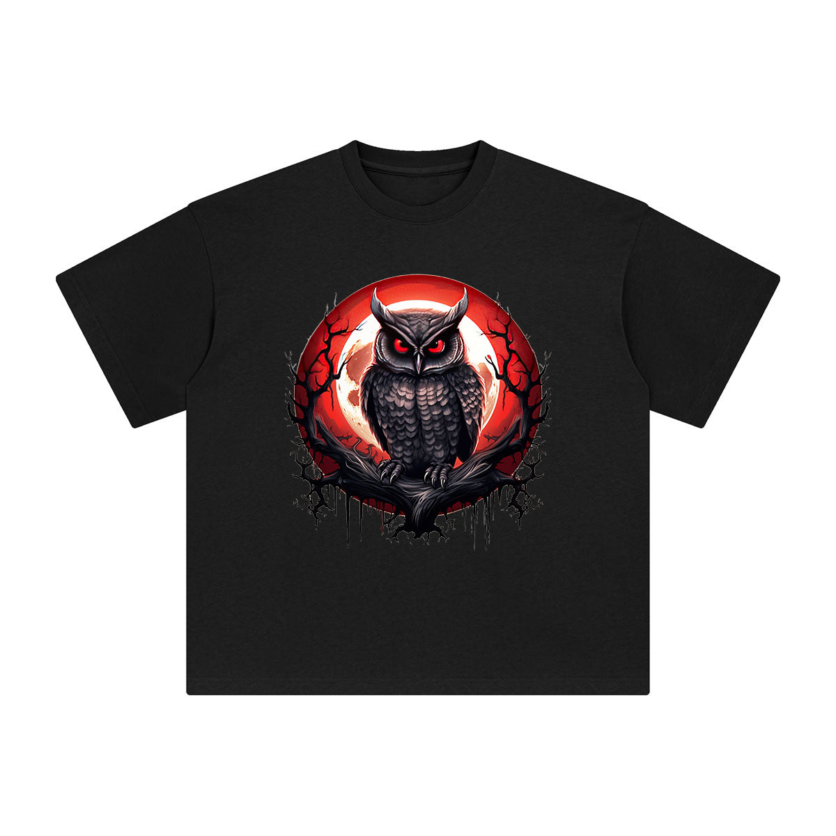 Gothic Owl Graphic Tee-INNBLAC Fashion Apparel