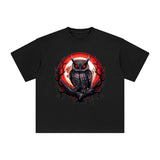 Gothic Owl Graphic Tee-INNBLAC Fashion Apparel