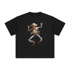 Skeleton Cowboy Graphic Tee-INNBLAC Fashion Apparel