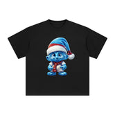 Blue Christmas Gnome Graphic Tee-INNBLAC Fashion Apparel