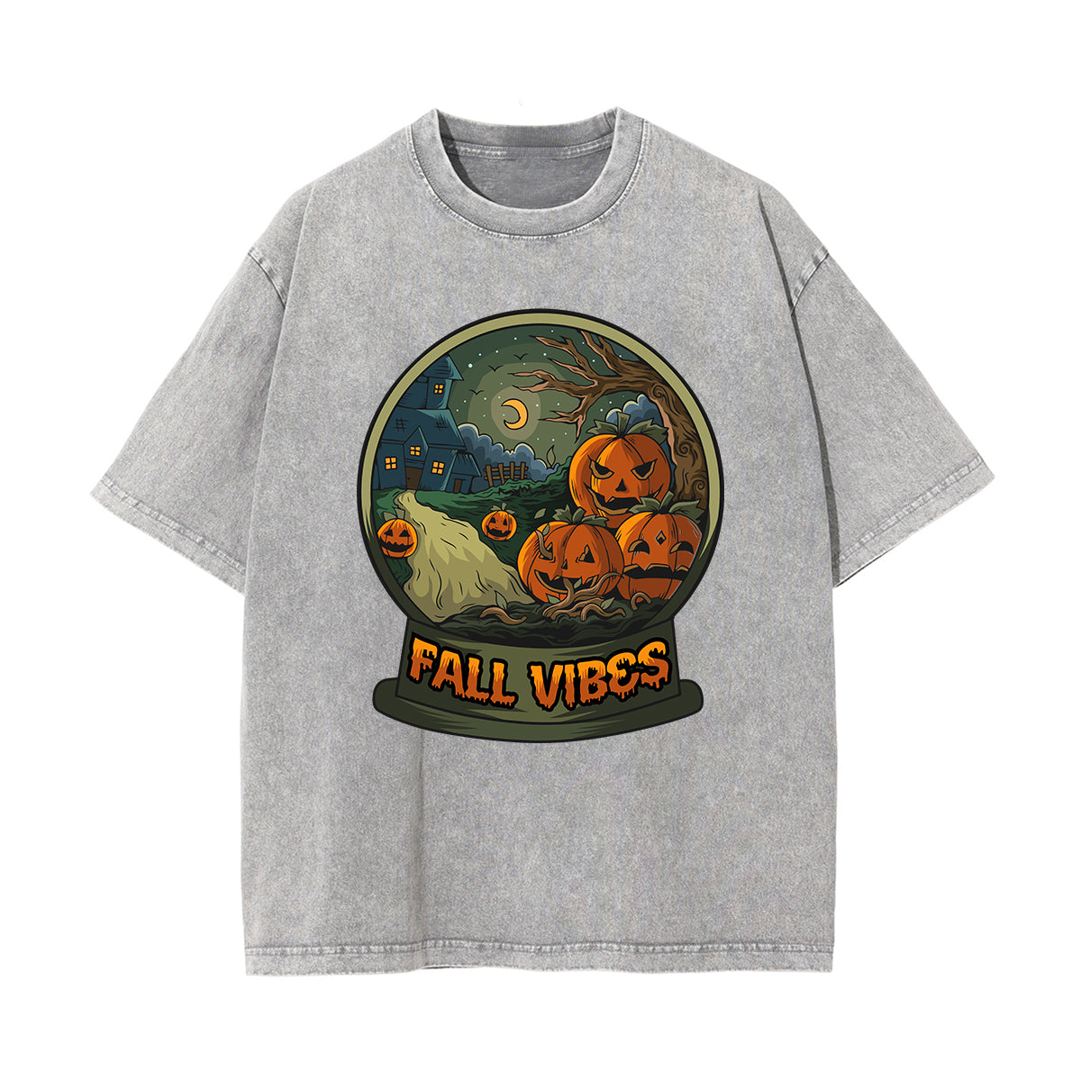 Fall Vibes Graphic Washed Tee-INNBLAC Fashion Apparel