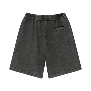 Vintage Wash Loose Fit Jogger Shorts-INNBLAC Fashion Apparel