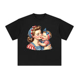 American Mom & Baby Boy Graphic Tee-INNBLAC Fashion Apparel