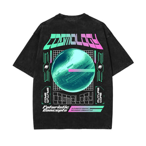 Cosmology Futuristic Streetwear Graphic Tee-INNBLAC Fashion Apparel