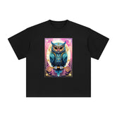 Owl Card Graphic Tee-INNBLAC Fashion Apparel