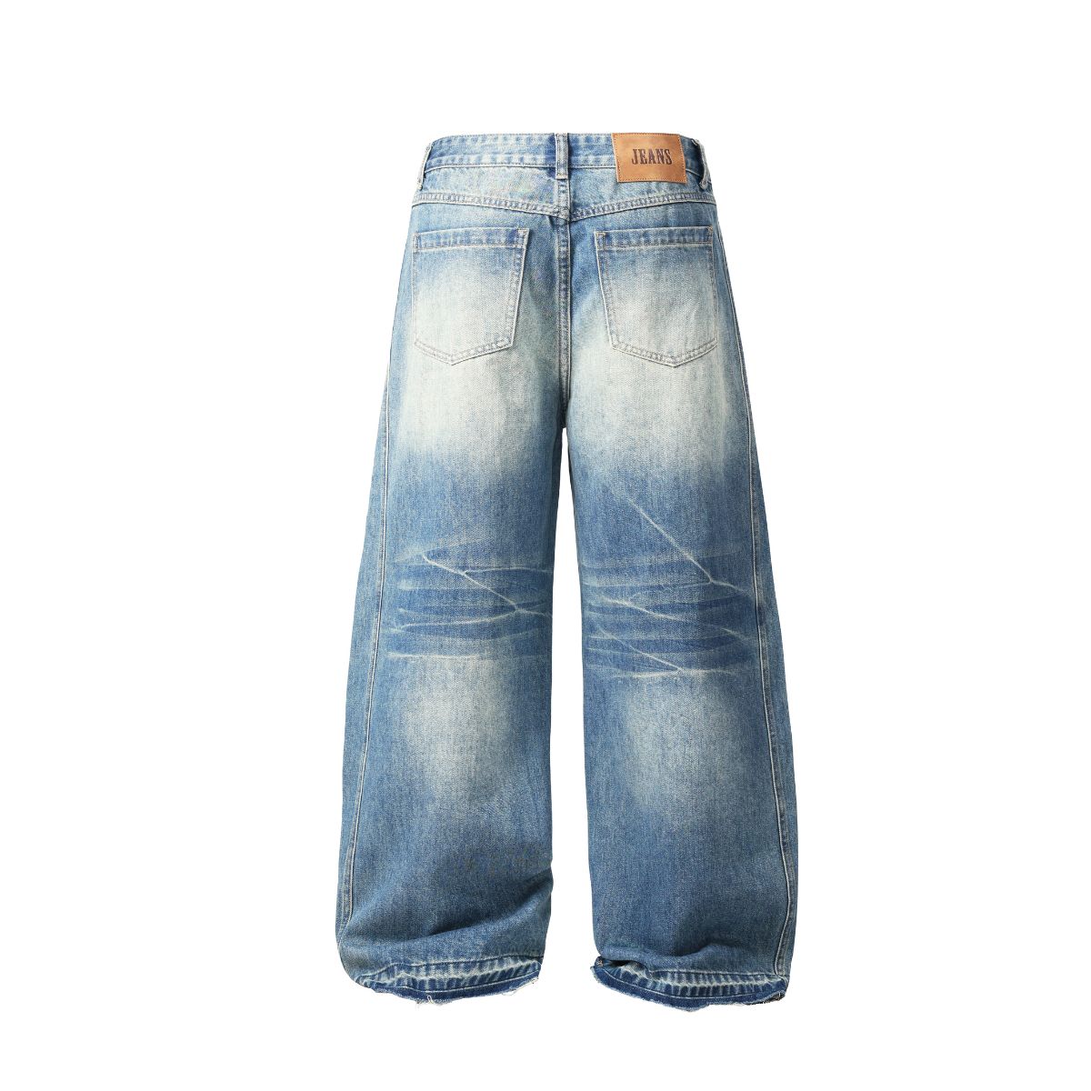 Washed Barrel-Leg Jeans-INNBLAC Fashion Apparel