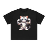 American Shorthair Flexes Muscles Graphic Tee-INNBLAC Fashion Apparel