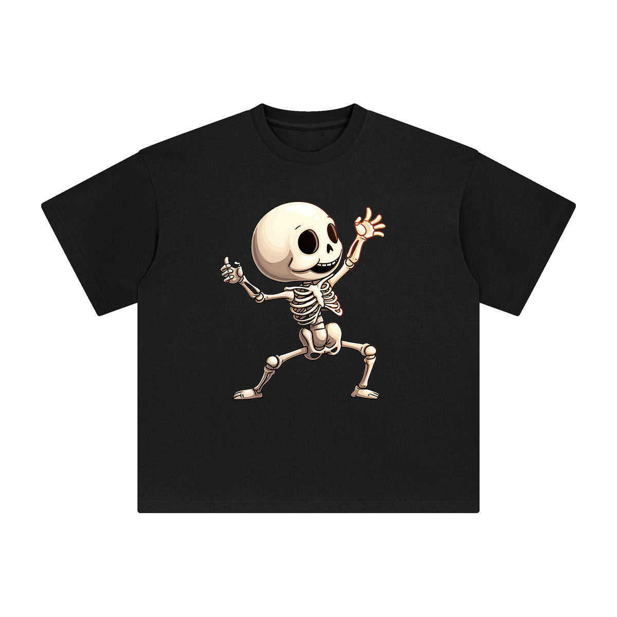 Cute Skeleton Dancing Graphic Tee-INNBLAC Fashion Apparel