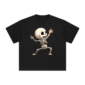 Cute Skeleton Dancing Graphic Tee-INNBLAC Fashion Apparel