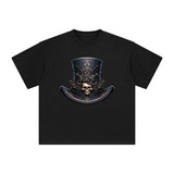 Skull Hat Graphic Tee-INNBLAC Fashion Apparel