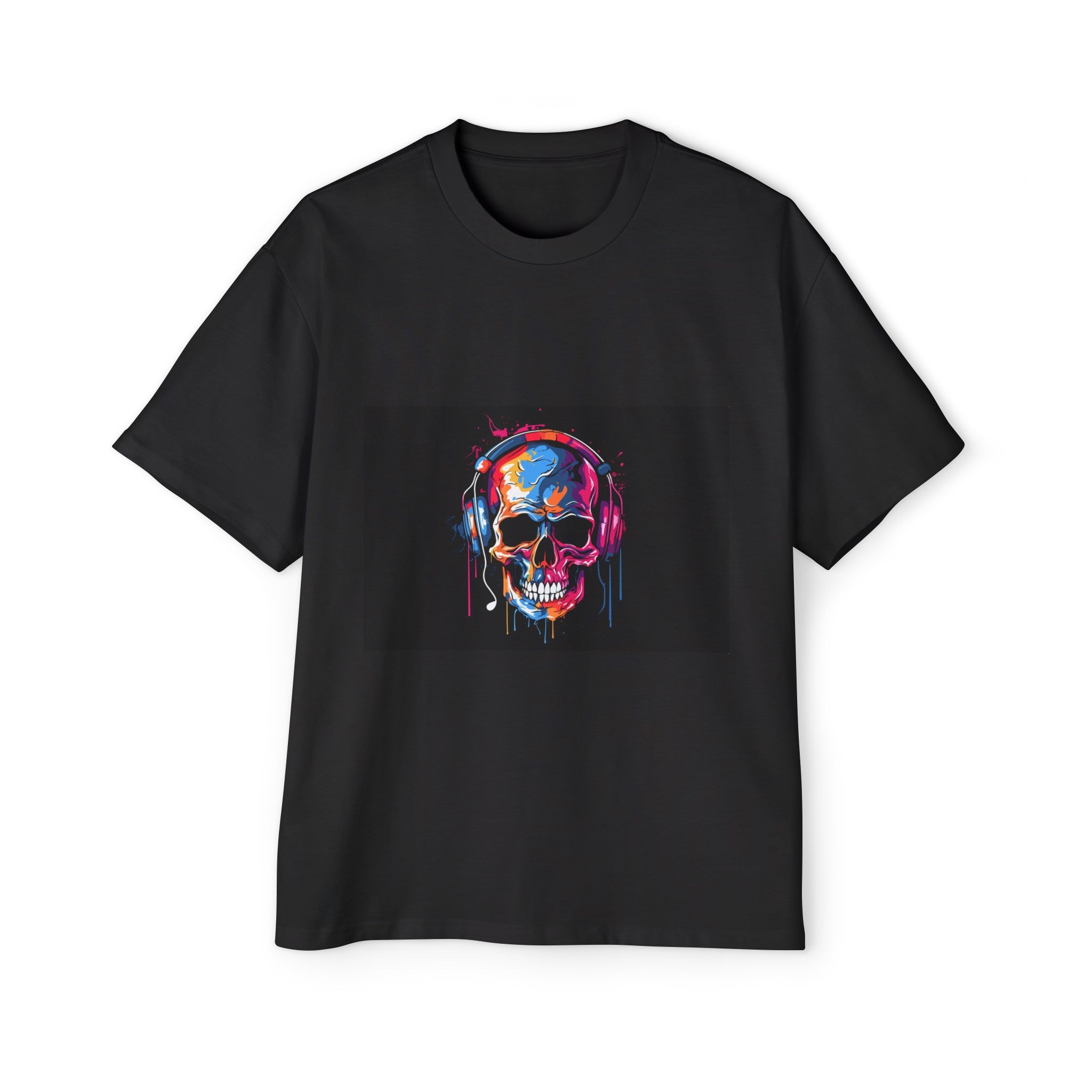 Colorful Hip Hop Skull Graphic Tee-INNBLAC Fashion Apparel