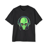 Alien Music Lover Graphic Tee-INNBLAC Fashion Apparel