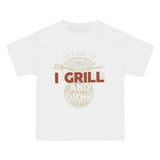 GRILL AND DRUNK Retro Graphic Tee-INNBLAC Fashion Apparel