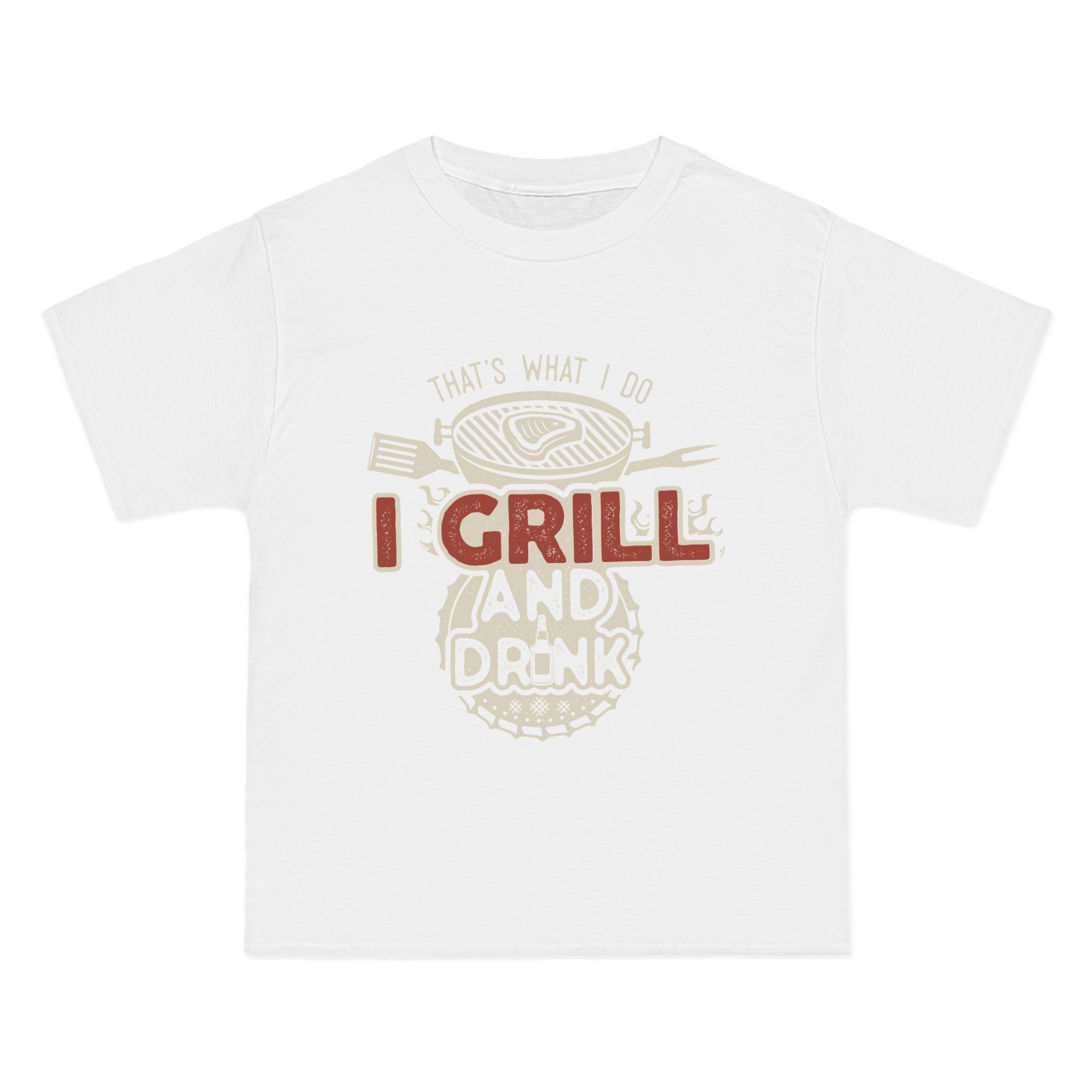 GRILL AND DRUNK Retro Graphic Tee-INNBLAC Fashion Apparel