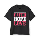 Faith Hope Love Graphic Tee-INNBLAC Fashion Apparel