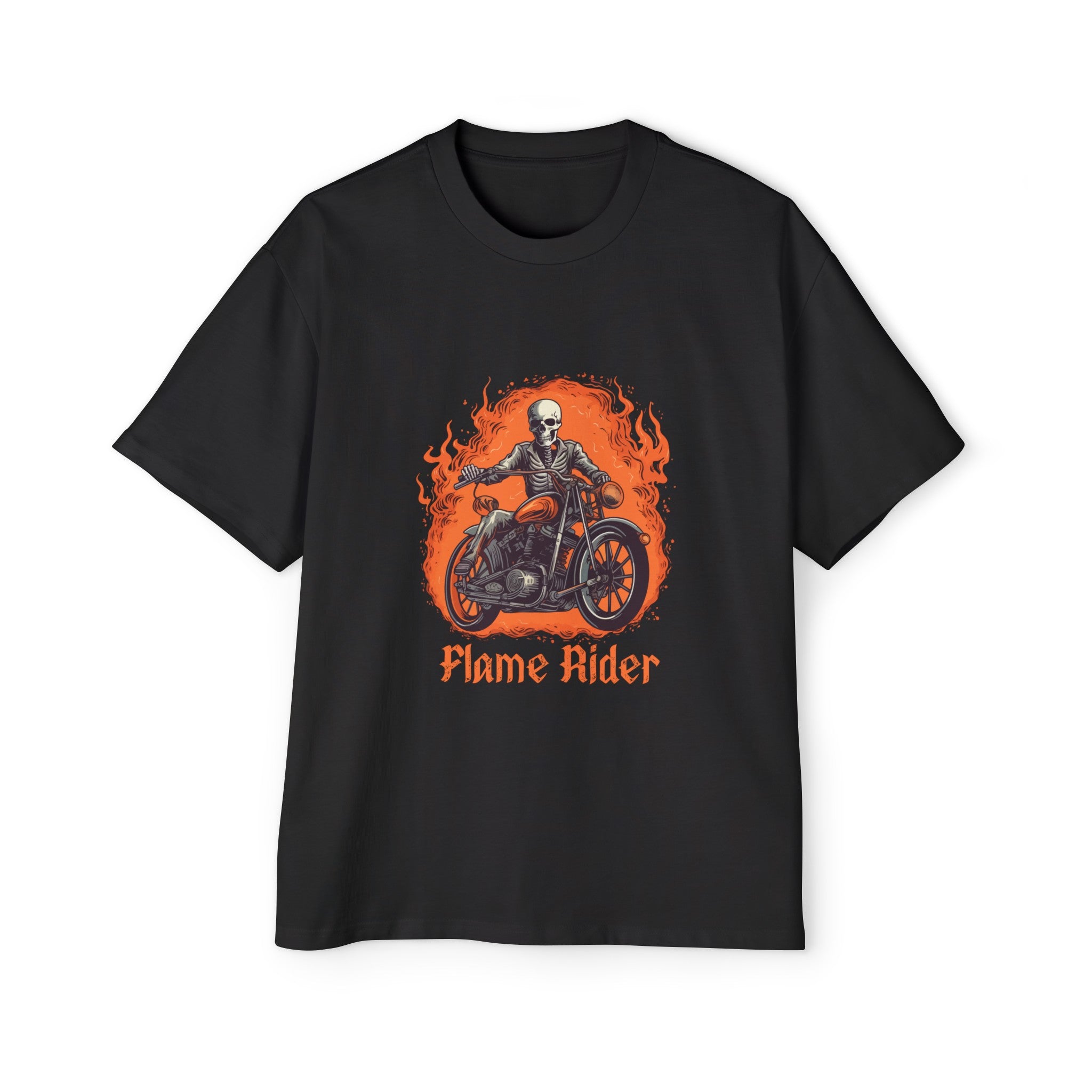 Ghost Flame Rider Graphic Tee-INNBLAC Fashion Apparel