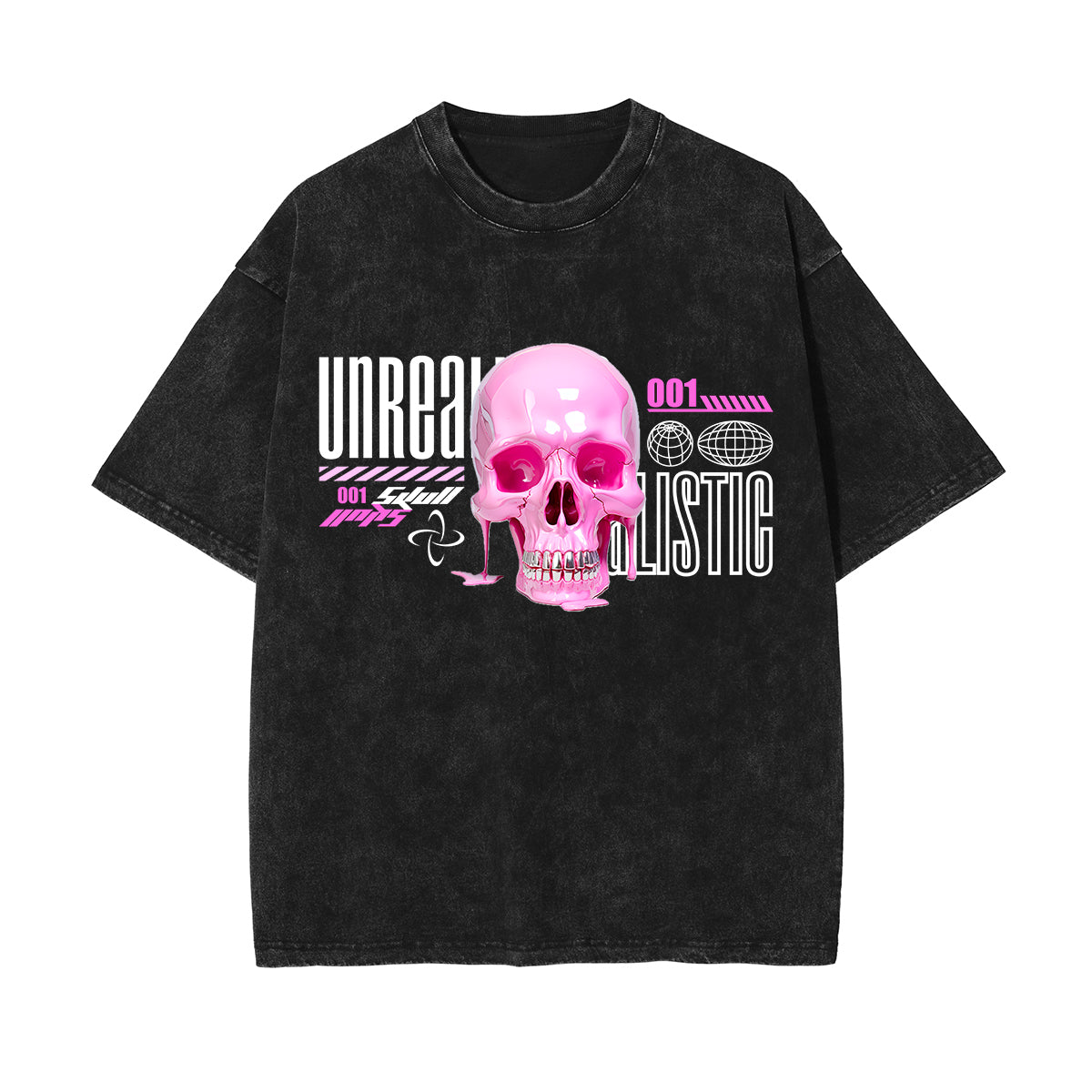 Skull Melted Streetwear Graphic Tee-INNBLAC Fashion Apparel