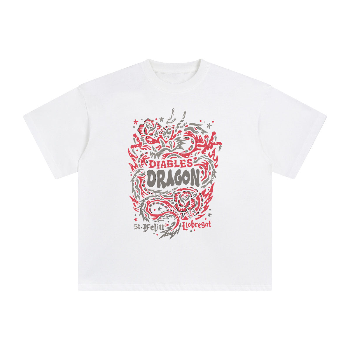 Diables Dragon Graphic Tee-INNBLAC Fashion Apparel